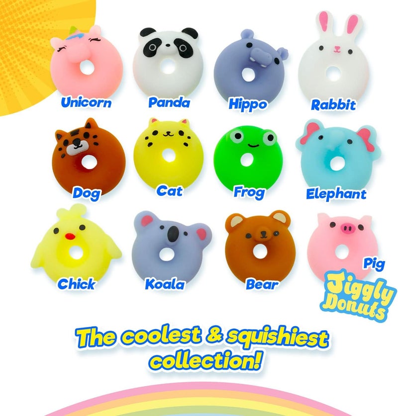 JaRu JA-RU Mini Mochi Squishy Animals (1 Pack) Cute Jiggly Donut Squishies for Kids & Adults, Boys & Girls. Stress Relief Fidget Gummy Toys. Bulk Party Favors Birthday Goodie Bags Class Prizes. 3352-1 - Image 3